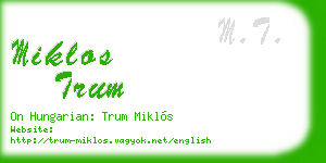 miklos trum business card